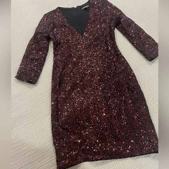 express red sequin dress Express X Olivia Culpo Red Sequins Shimmery Size Small Jacket